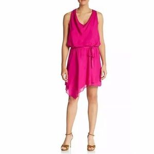 Haute Hippie Racerback Asymmetrical Hem Silk Mini Dress NWT